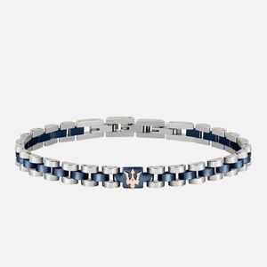 Silver and Blue Maserati Bracelet